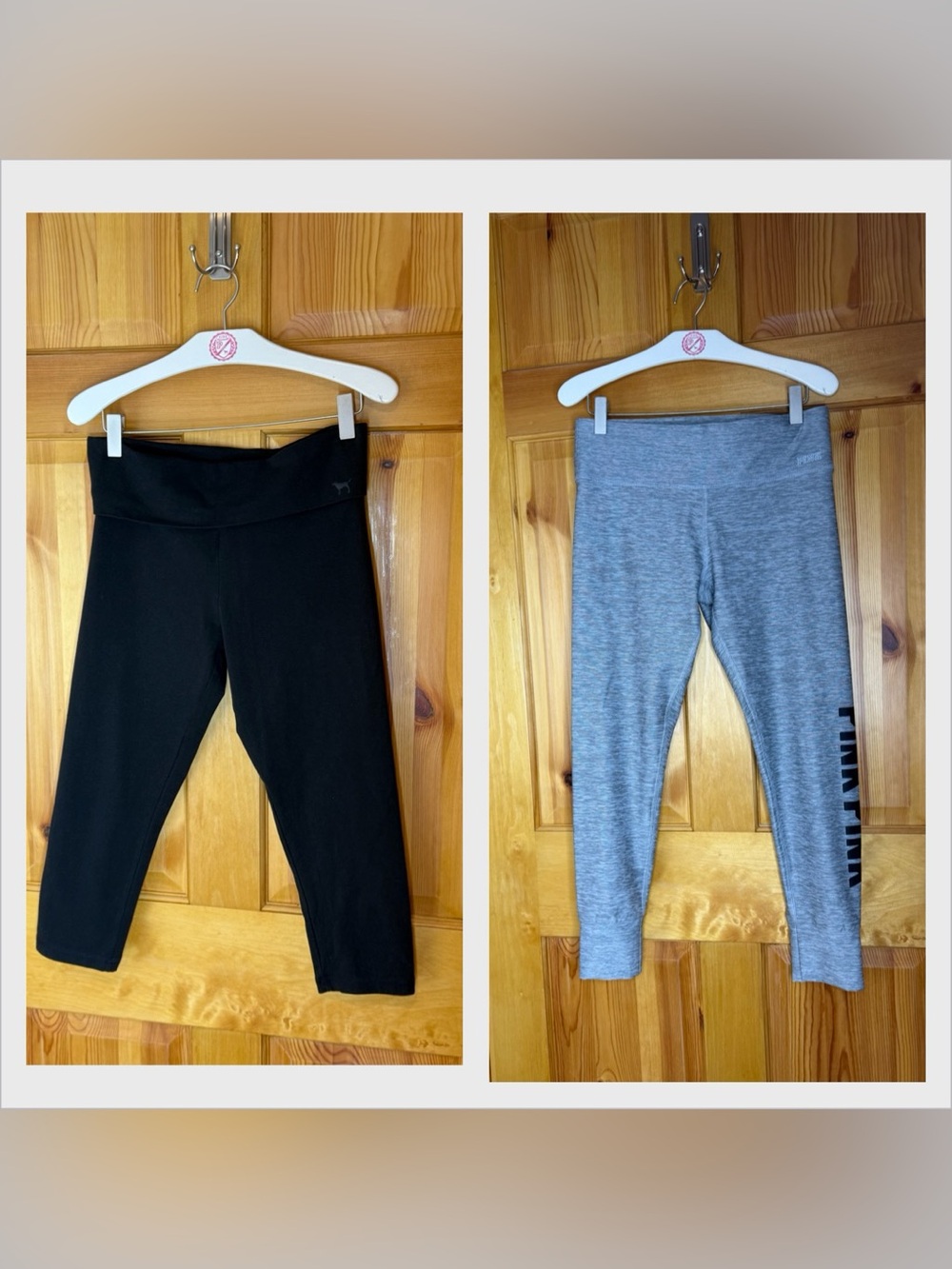 Victoria’s Secret Pink Cropped Yoga Leggings Lot of 2 Small